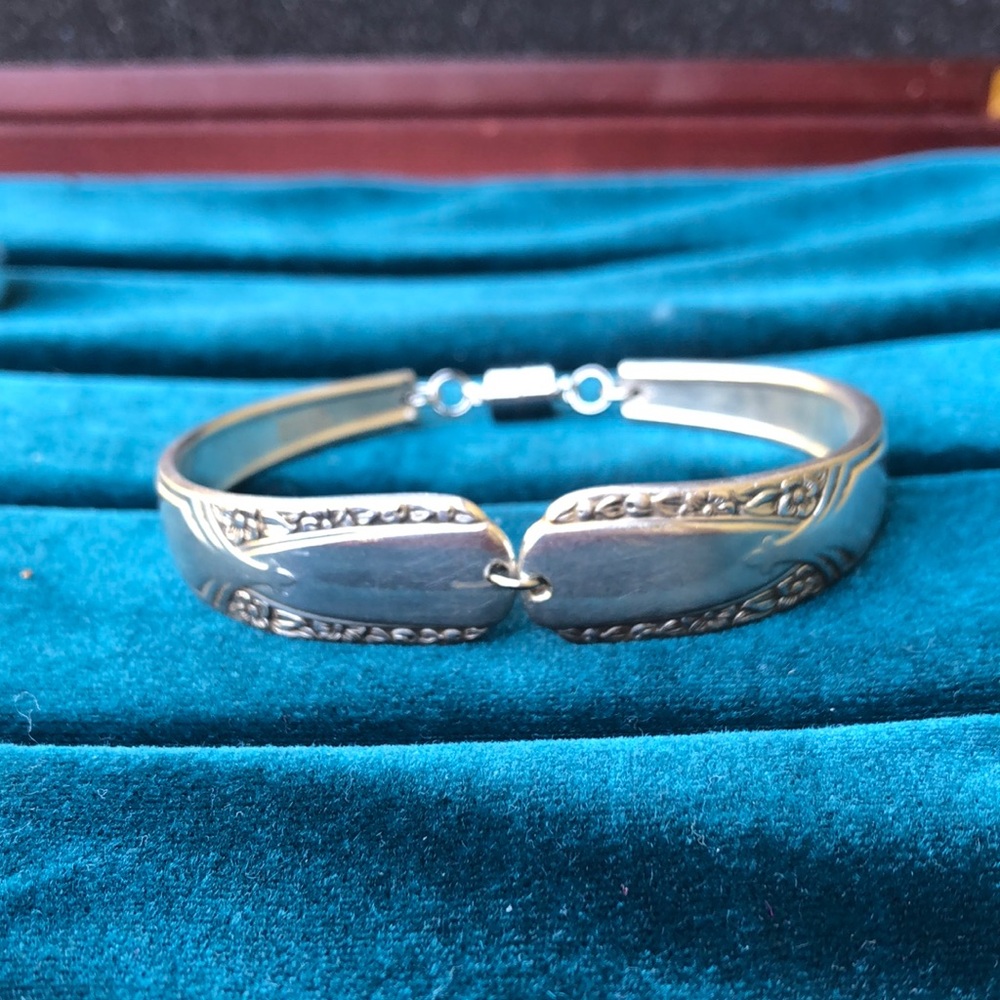 Vintage Handmade Silver Plated Spoon Bracelet